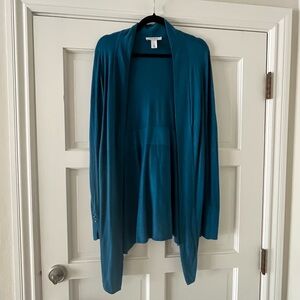 White House Black Market Teal Cardigan with Buttons - Size Small